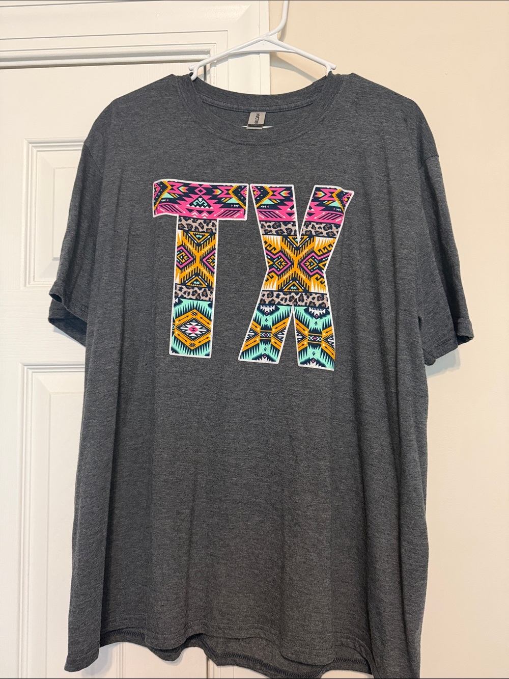 Charcoal Graphic TX Tribal Print Tee
